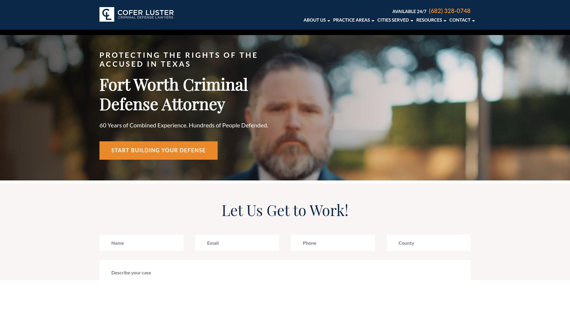 Cofer Luster Criminal Defense Lawyers website